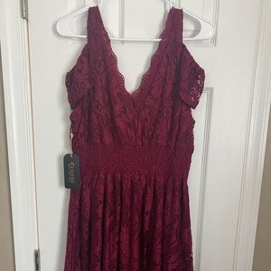 Burgundy dress